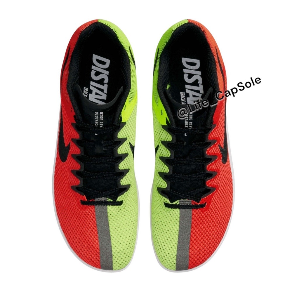 Size 12 Nike Zoom Rival Distance DC8725-601 Red Volt Running Spikes Shoes Men's - Picture 4 of 7